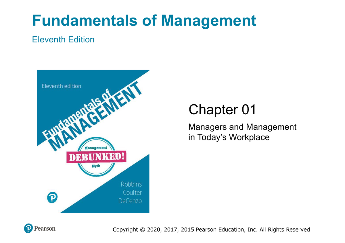 Chapter 1 - Lecture Notes Chp1 - Fundamentals Of Management Eleventh ...