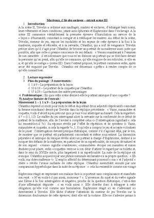 Fiche Dissertation - Les Caractères De La Bruyère - Les Caractères De ...