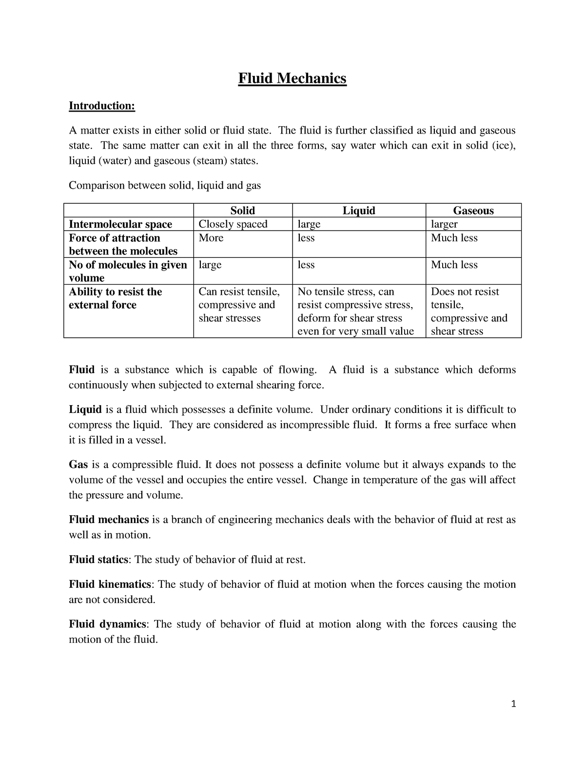 1. Properties Of Fluid - Fluid Mechanics Introduction: A Matter Exists ...