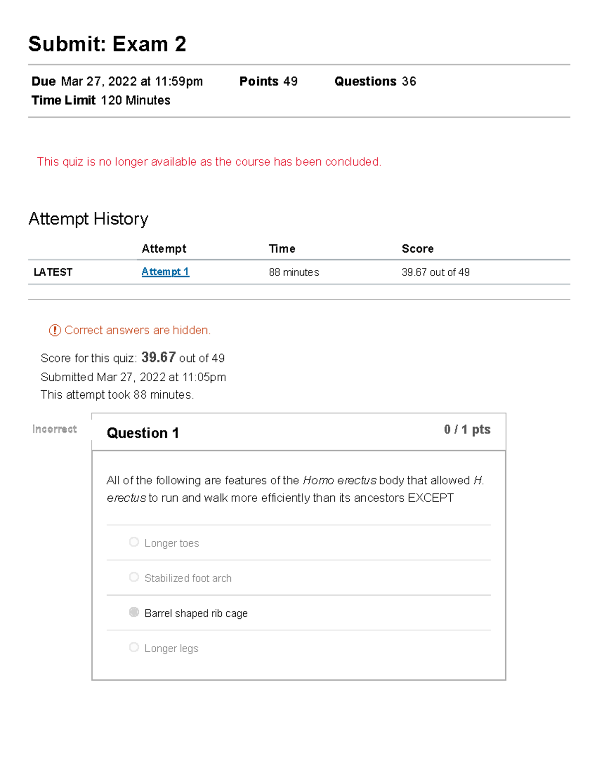 EXAM 2 (B) - Exam 2 Answer Key. - Submit: Exam 2 Due Mar 27, 2022 At 11 ...