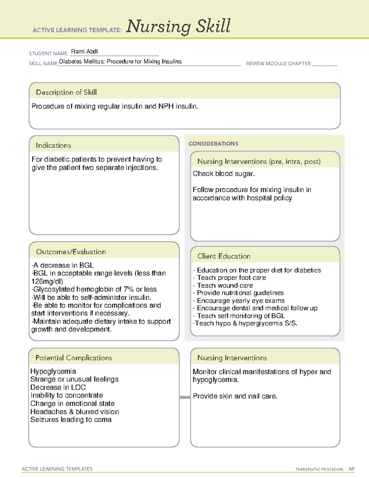 Untitled - j3e ej e - Nursing Skill STUDENT NAME ...