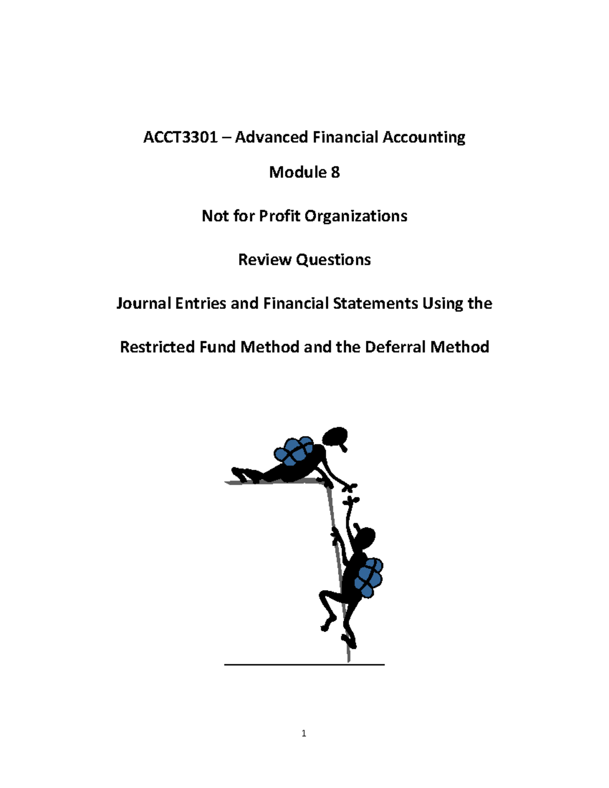 Extra Module 8 Review Questions w2014 - ACCT3301 – Advanced Financial ...