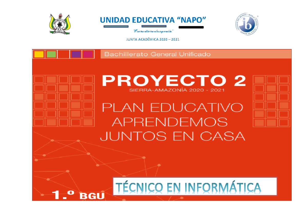 Ficha EST 1RO Informatica Proyecto 2 Semana 1 - Ingeniería de las ...