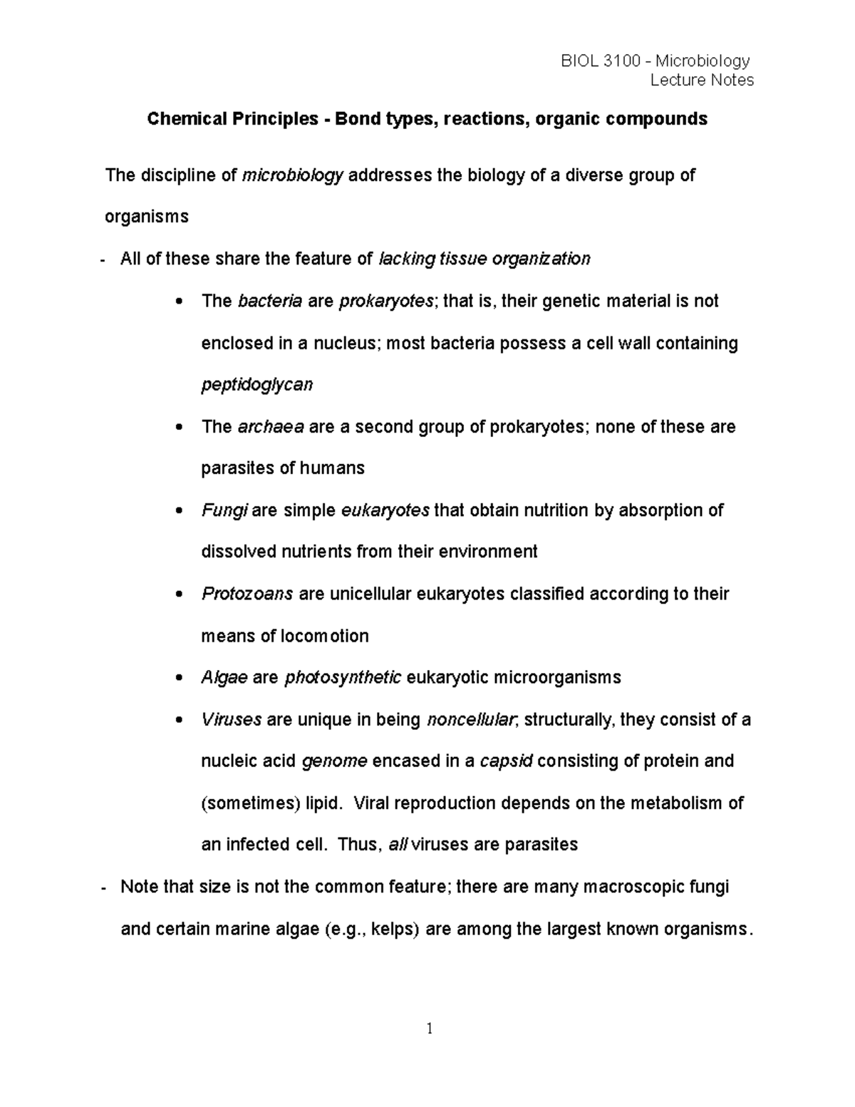 2021MicrobiologyLectureNotesBIOL3100 Chemical Principles 2A