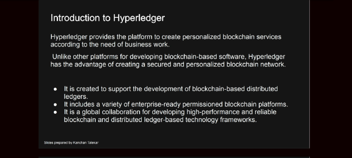 Bct ut2 - blockchain - Introduction to Hyperledger Hyperledger provides ...