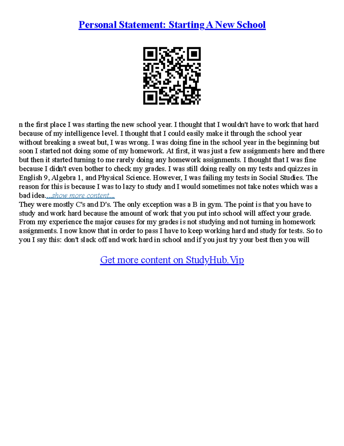 Starting An Essay With A Question - Personal Statement: Starting A New ...