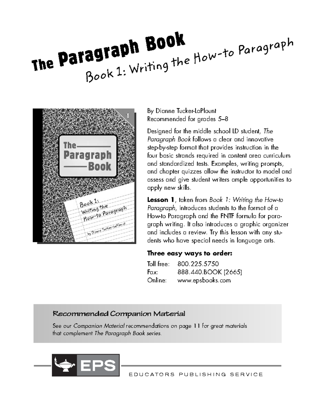 Tpb 1 SB Lesson 1 - Writing - See Our Companion Material ...