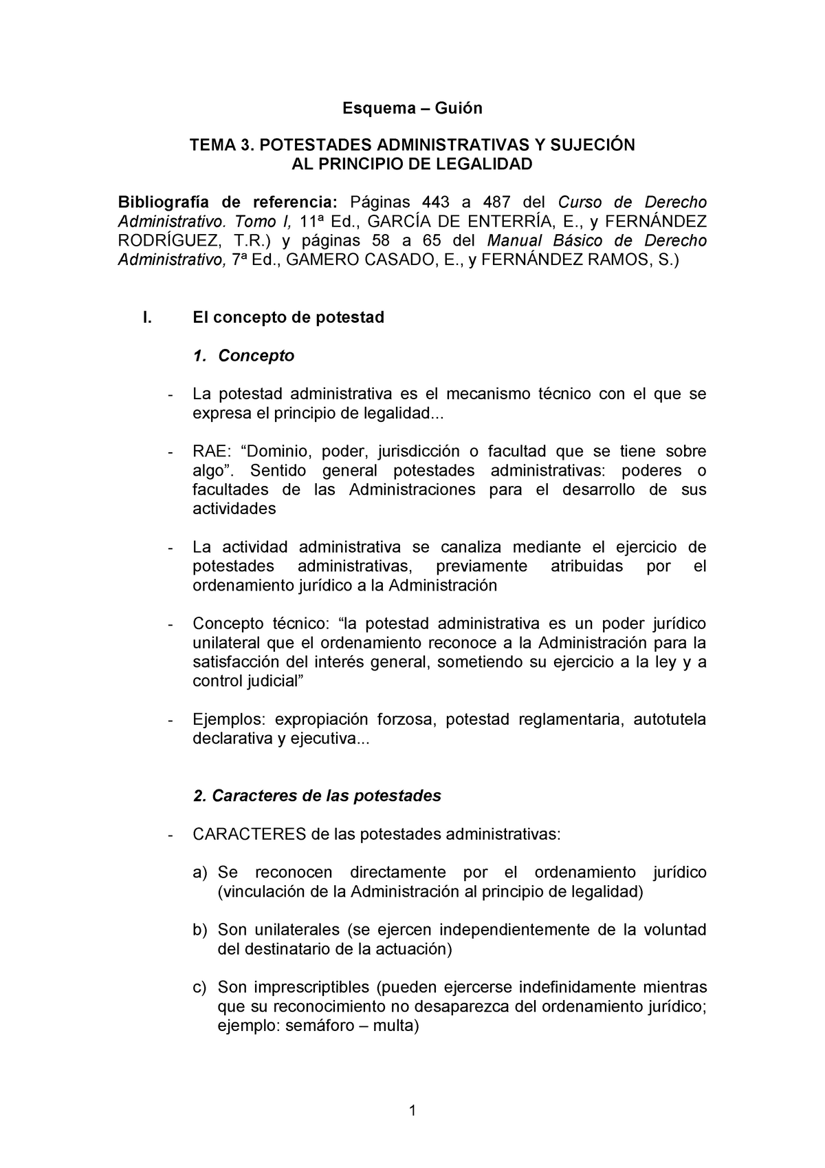 Esquema Tema 3-2 - Apuntes 2,3 - Esquema – Guión TEMA 3. POTESTADES ...