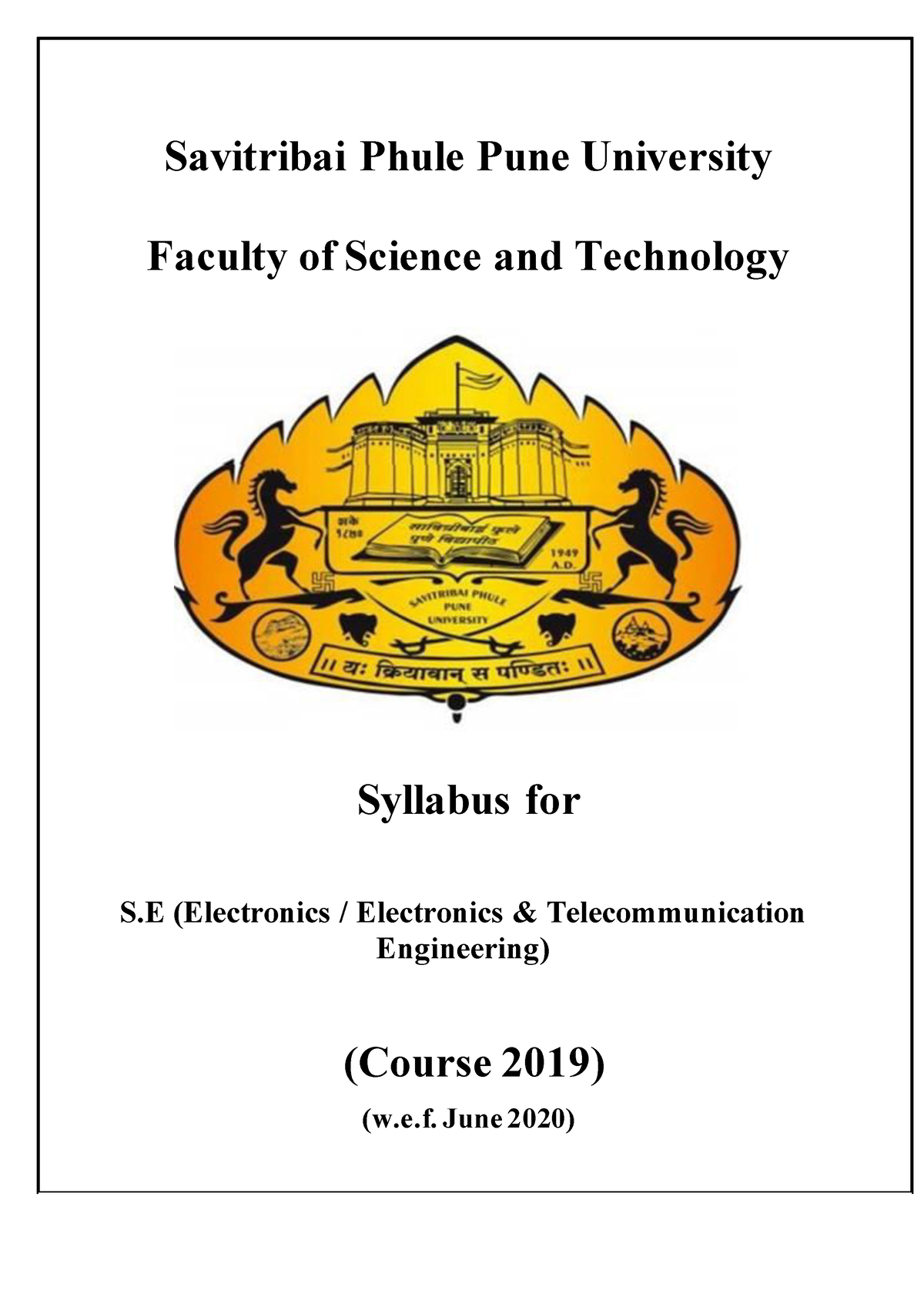 SS Syllabus 2019 Pat - Savitribai Phule Pune University Faculty Of ...