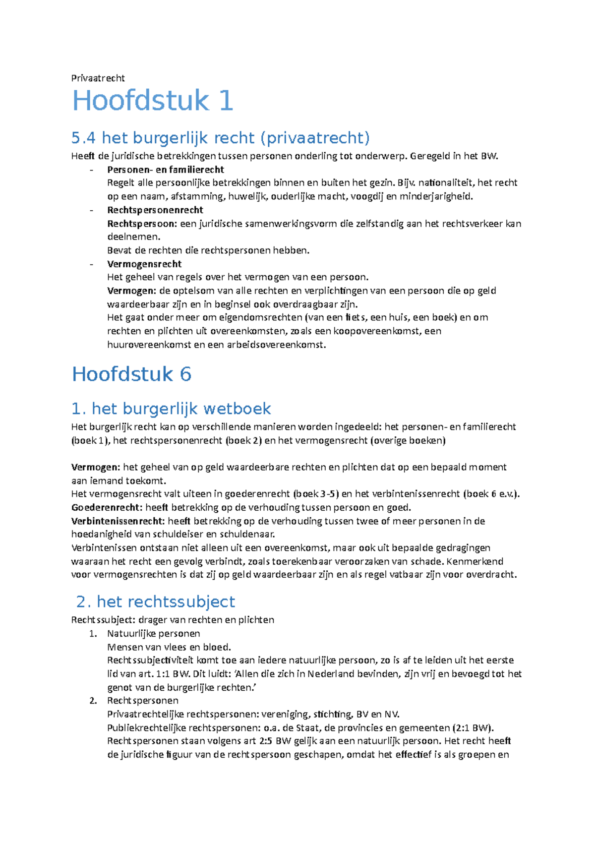 Samenvatting Inleiding In Het Nederlandse Recht - Privaatrecht ...