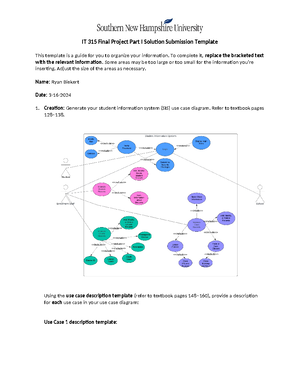 IT 315 Module One Activity Guidelines and Rubric - A use – case is how ...