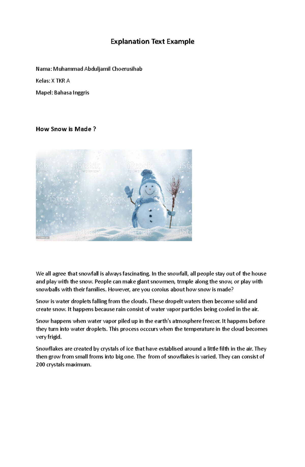Explanation Text Example - Explanation Text Example Nama: Muhammad ...