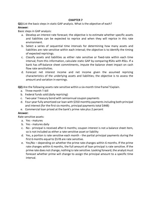 Bank Management CH3 Question & Answer - Question 1: What Are The Major ...