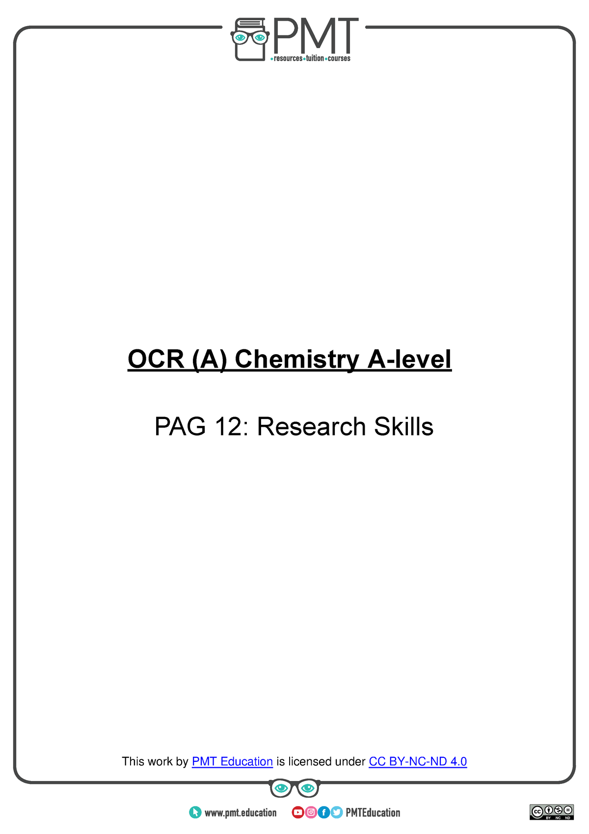 PAG 12 - Research Skills - Bit/pmt-edu-cc Bit/pmt-cc OCR (A) Chemistry ...