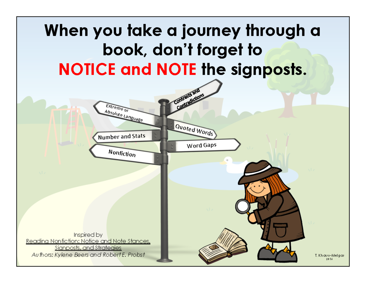Nonfiction Signpost 2 adfad When you take a journey through a book