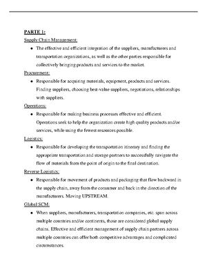 Module 1 Supply Chain Management - Exam 1 Study Guide MODULE ONE: What ...