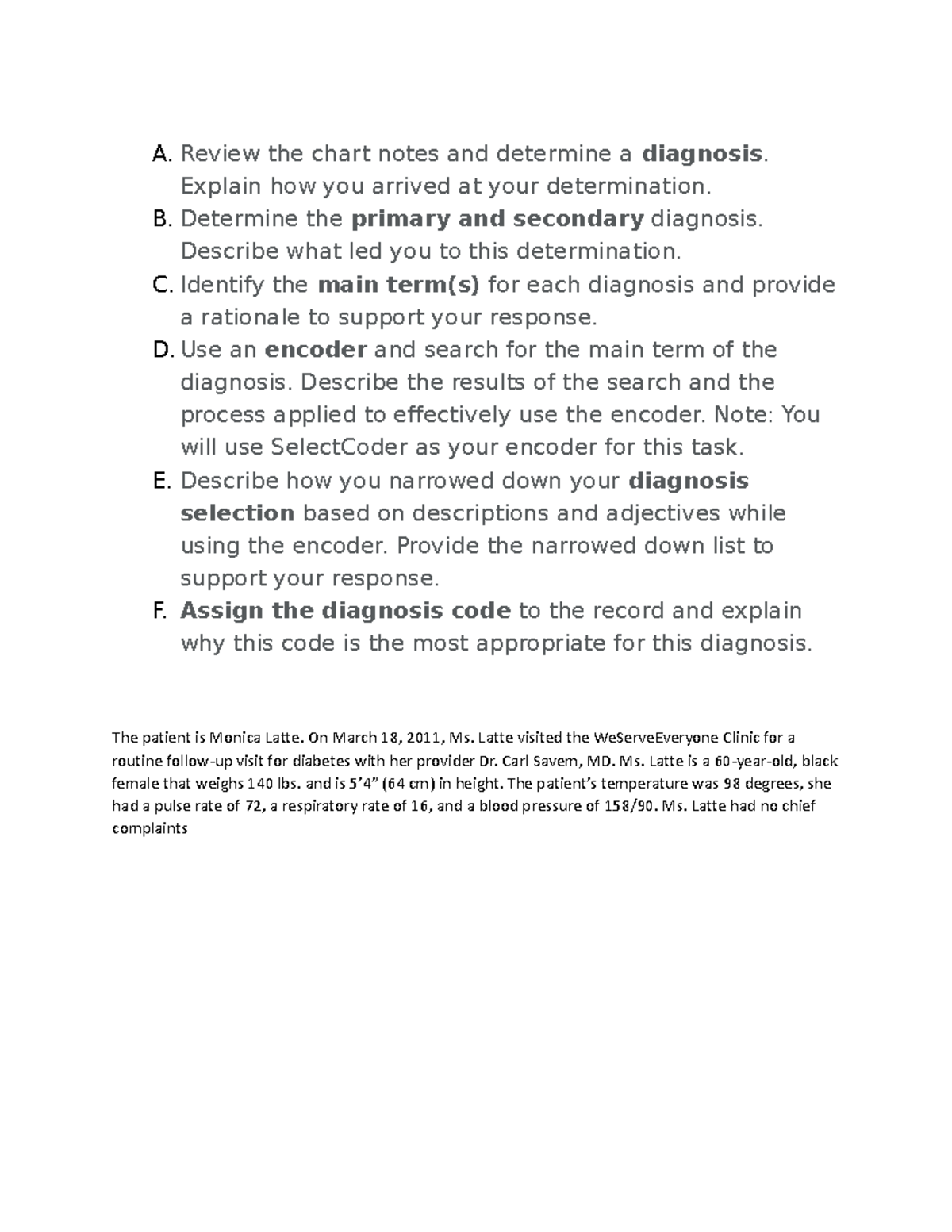 review-the-chart-notes-and-determine-a-a-review-the-chart-notes-and