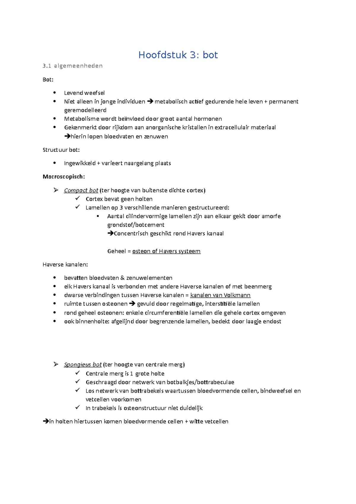 Hoofdstuk 3 - Bot - Basisbegrippen Van De Menselijke Anatomie ...