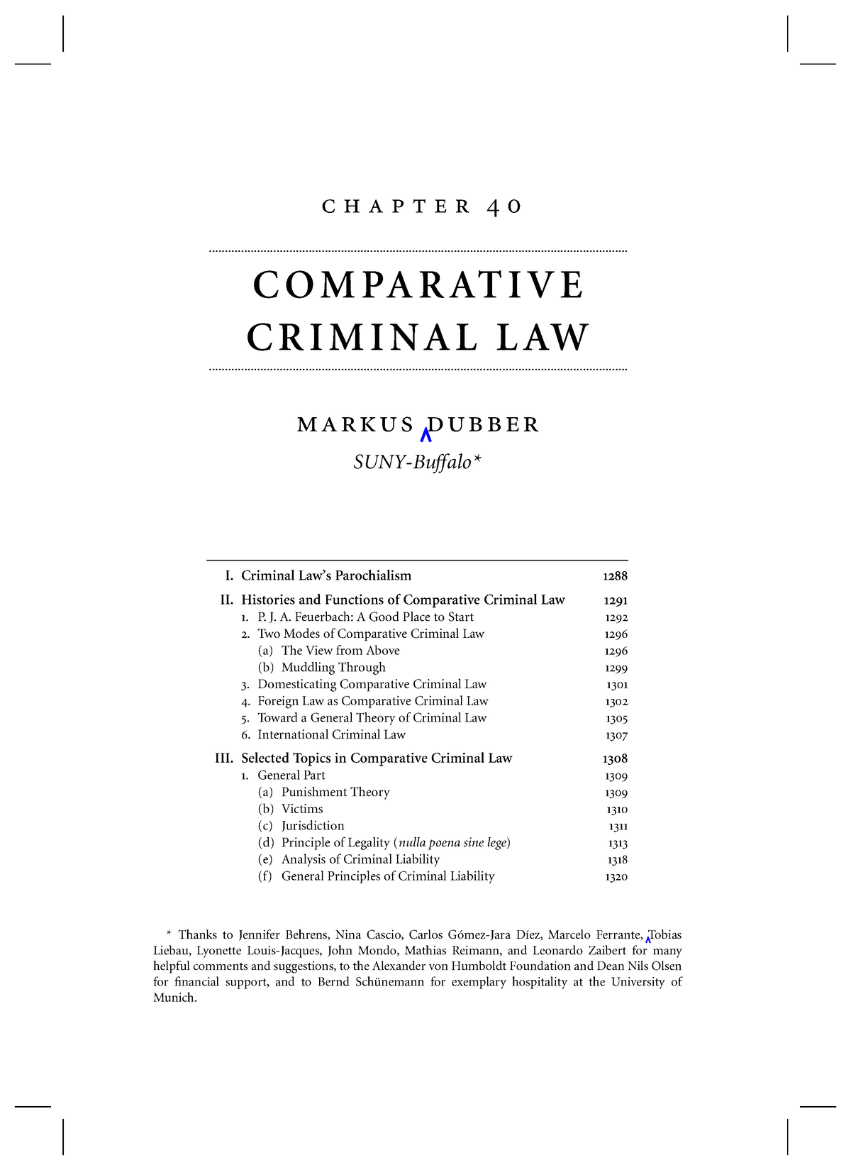 Comparative Criminal Law (OUP Handbook) - - Studocu