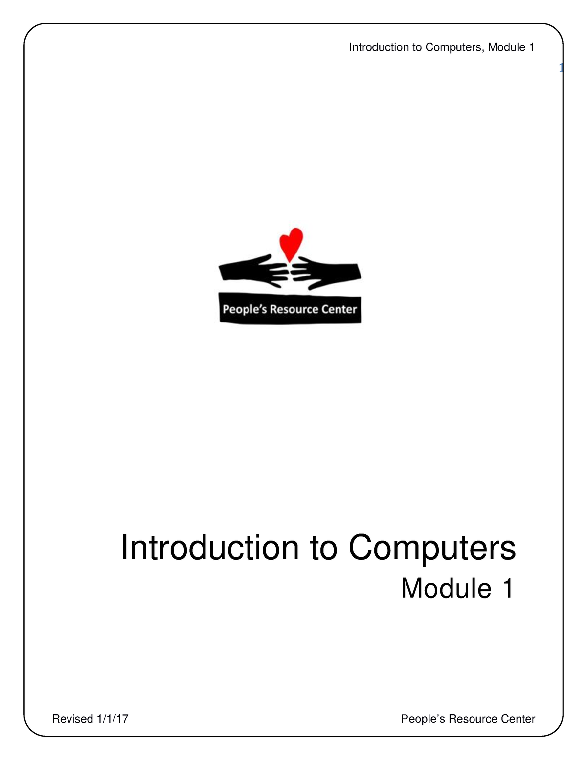 Intro Module 1 2017 0101 - Introduction To Computers, Module 1 1 ...