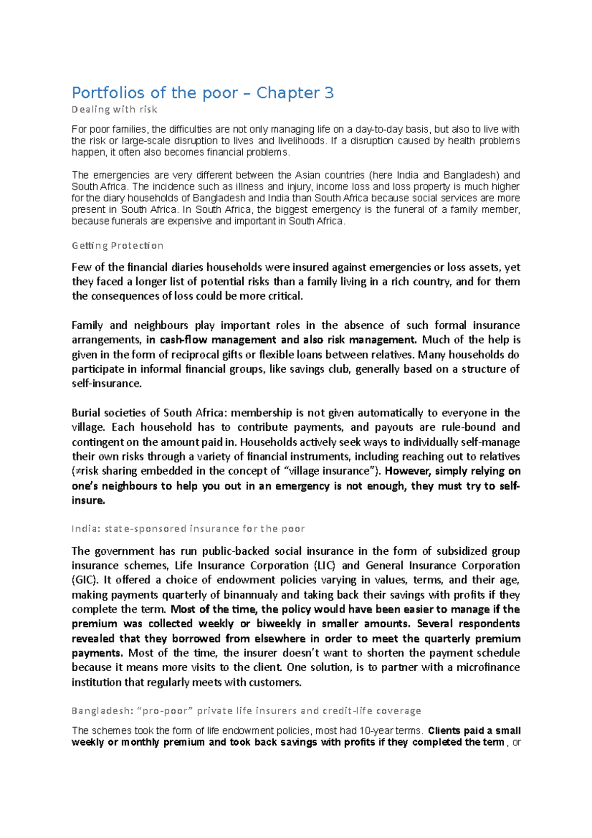 Summary Chapter 3 Samenvatting Portfolios of the Poor Portfolios