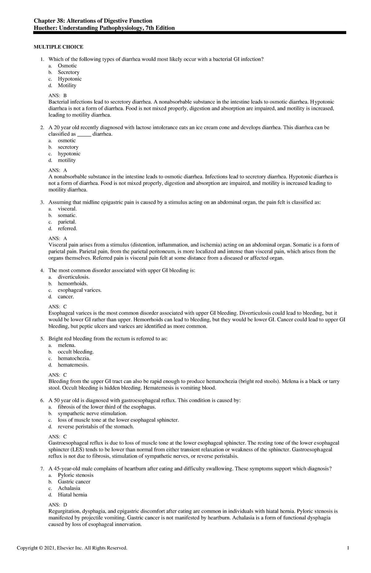 Exam View - Chapter 38 - practice questions - Chapter 38: Alterations ...