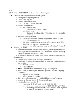 SPCE 215 Chapter 2 Notes - Using the Class List Log -When notations are ...