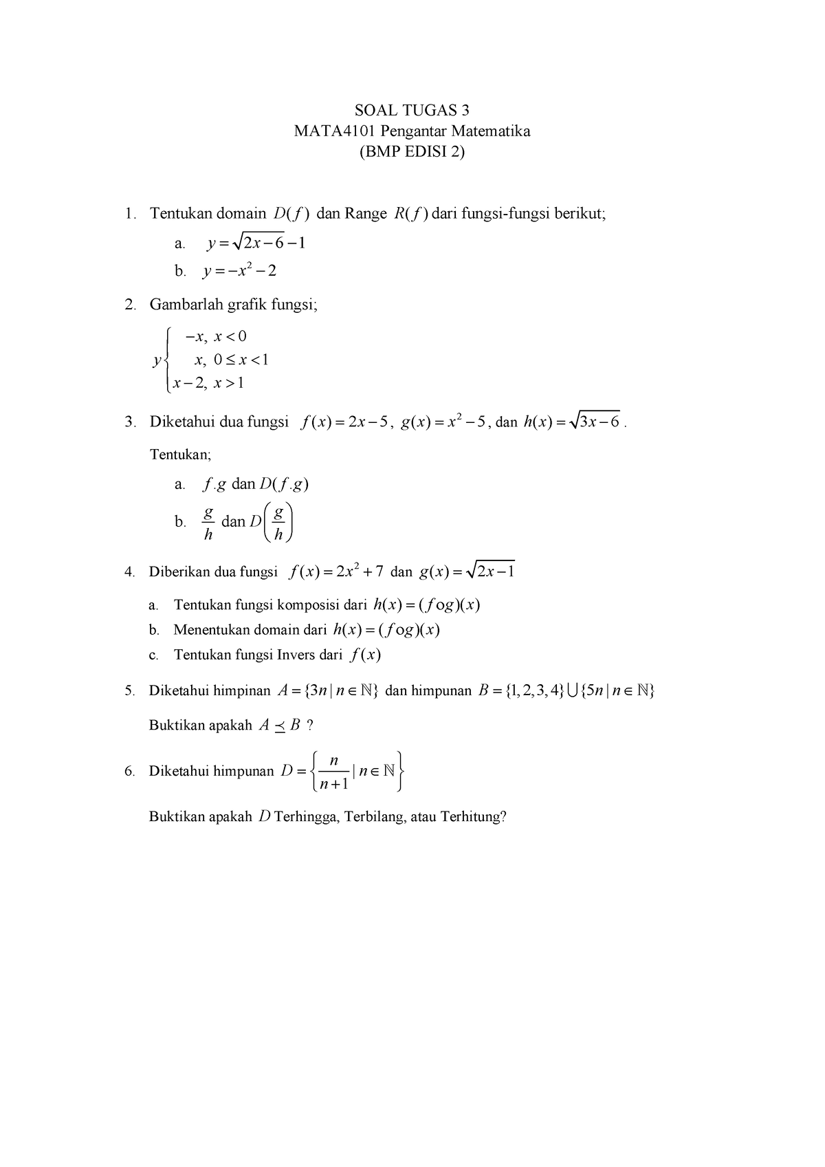 546395388 Tugas 3 Mata4101 Edisi 2 3 1 - SOAL TUGAS 3 MATA4101 ...