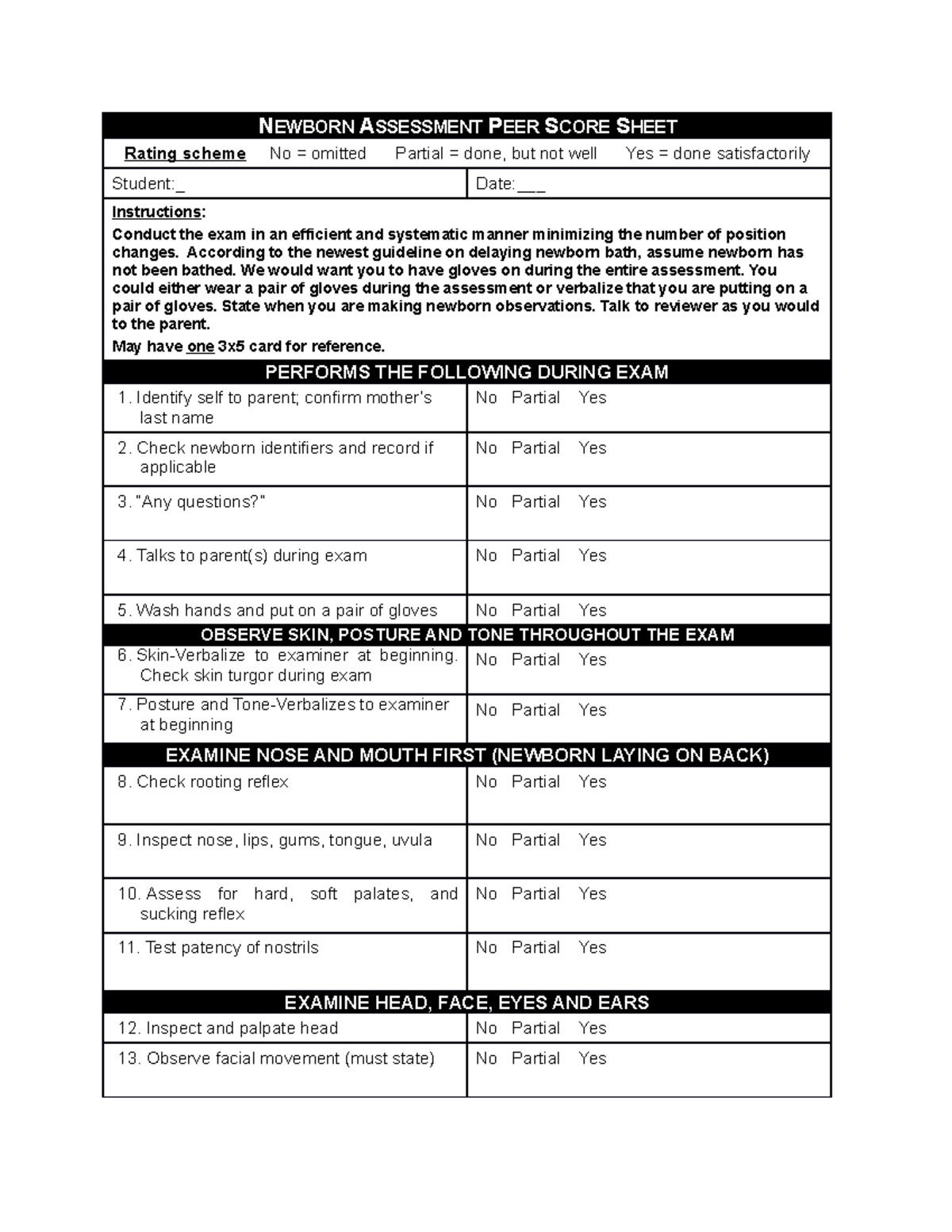 Peer Nclin 416 Newborn Assessment Score Sheet (1)1 NEWBORN