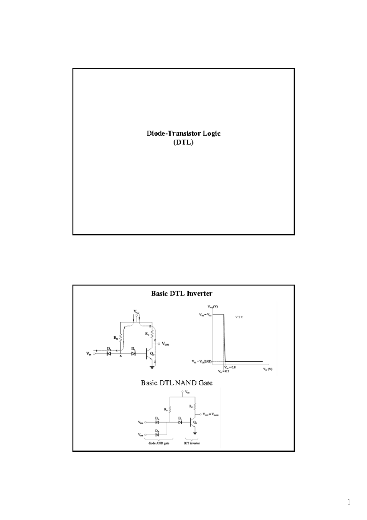 Dtl ttl-2sp - Lab report - Diode-Transistor Logic (DTL) Basic DTL ...