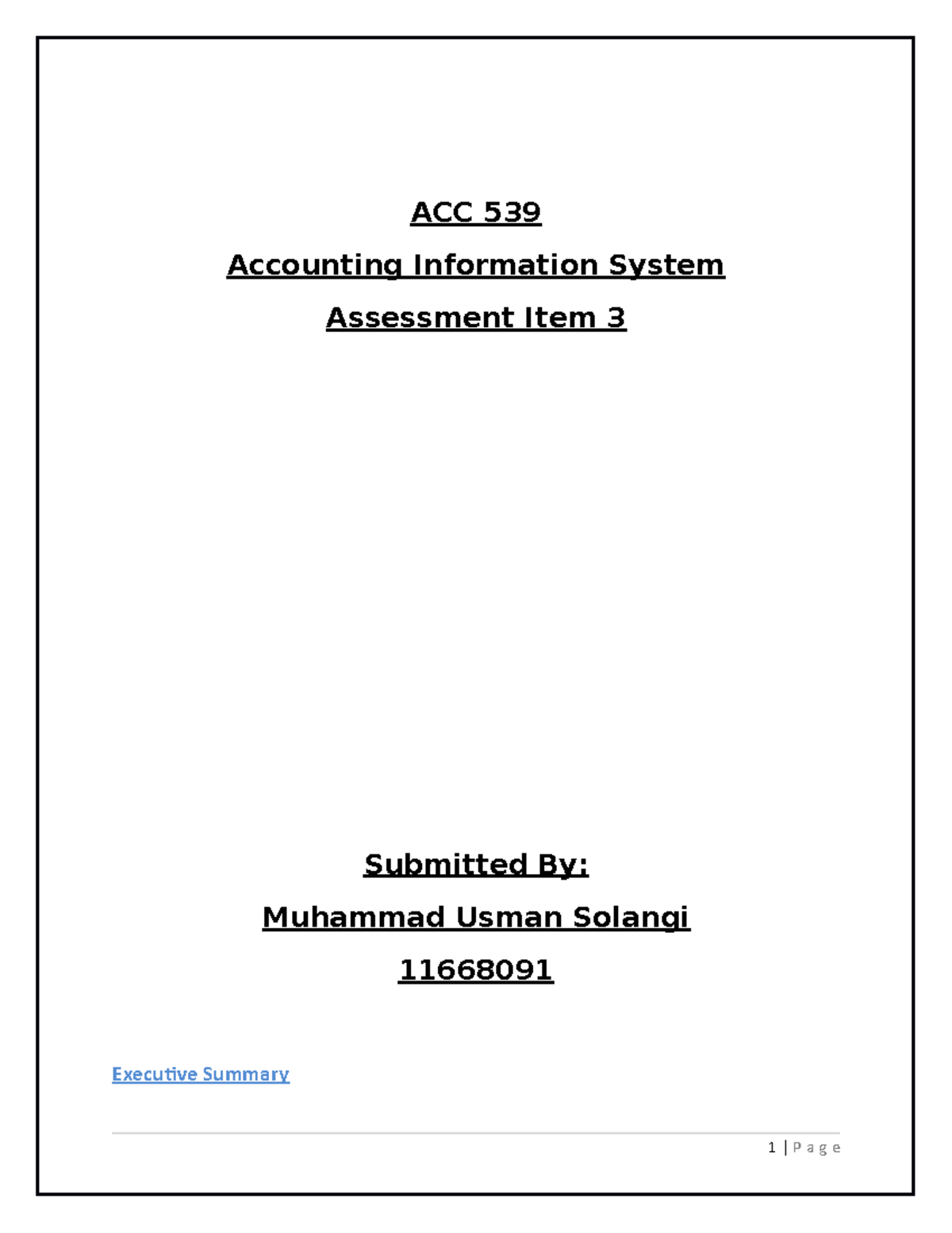 accounting information system assignment pdf