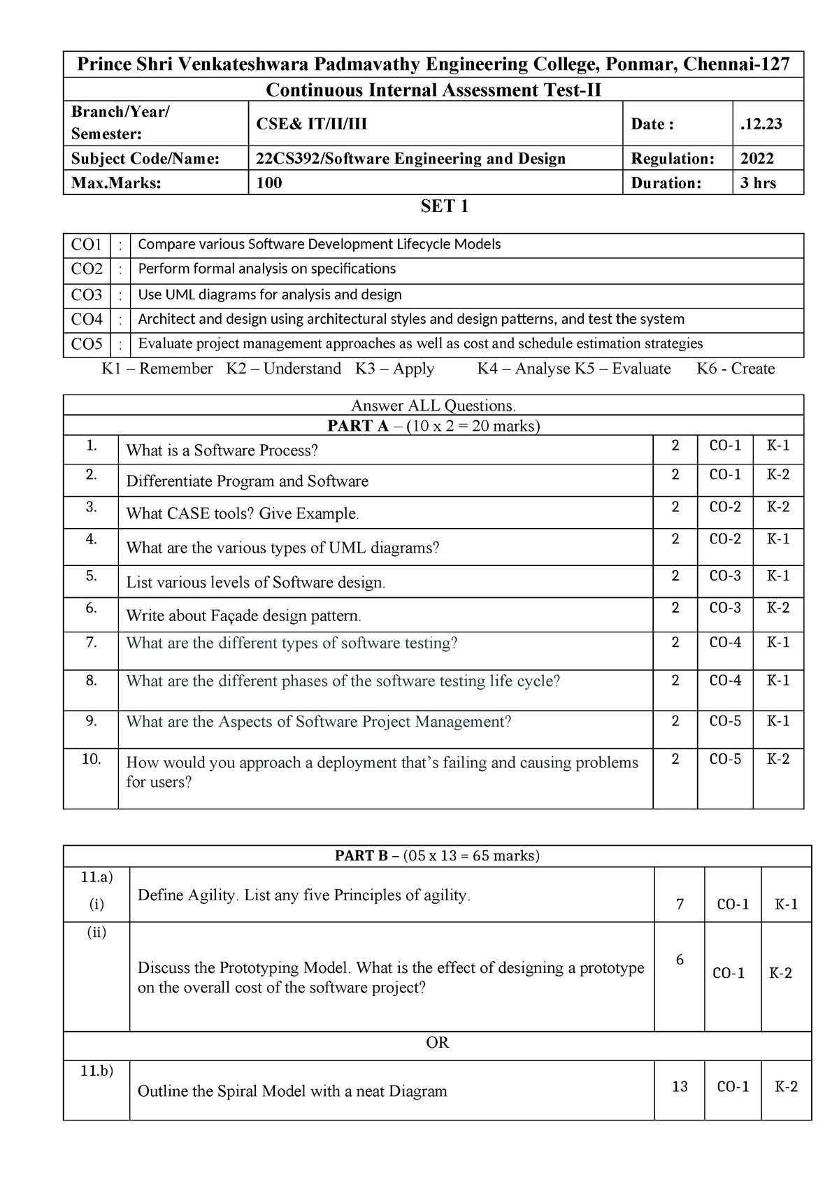 CIAT2 SED set1 - Question paper - Prince Shri Venkateshwara Padmavathy ...