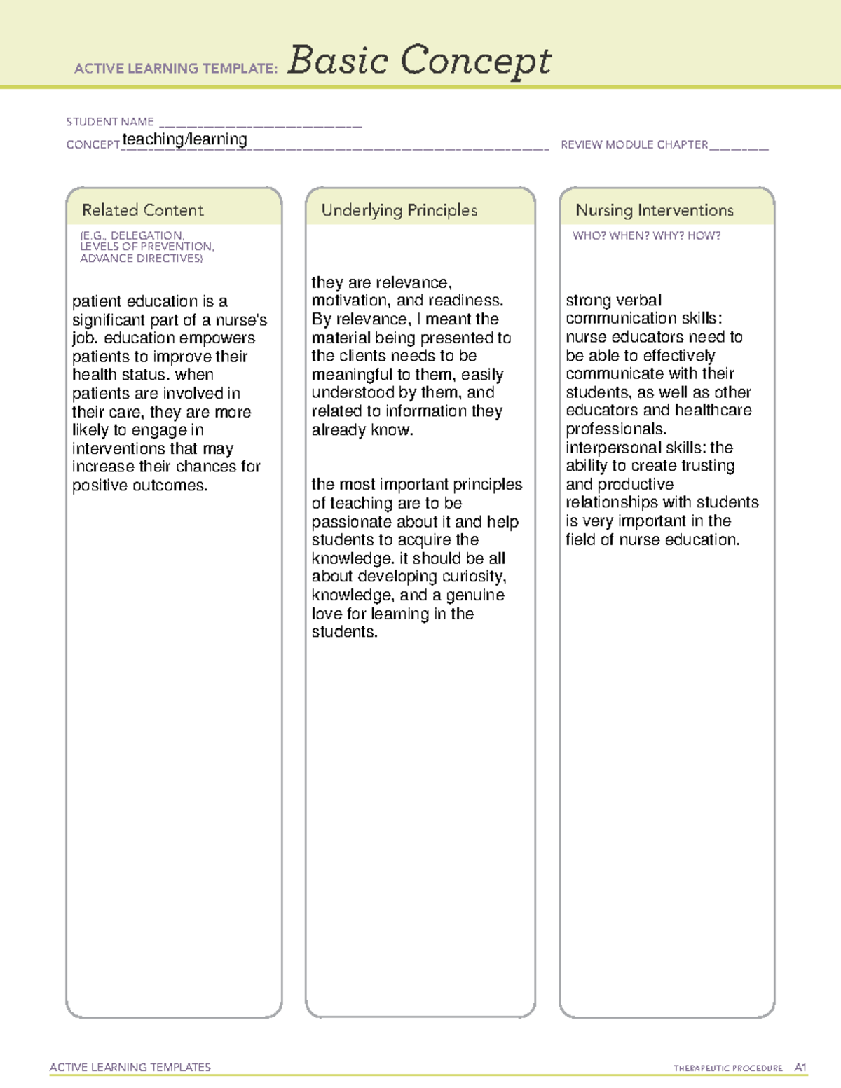 ATI Practice A #12 - n/a - ACTIVE LEARNING TEMPLATES THERAPEUTIC ...