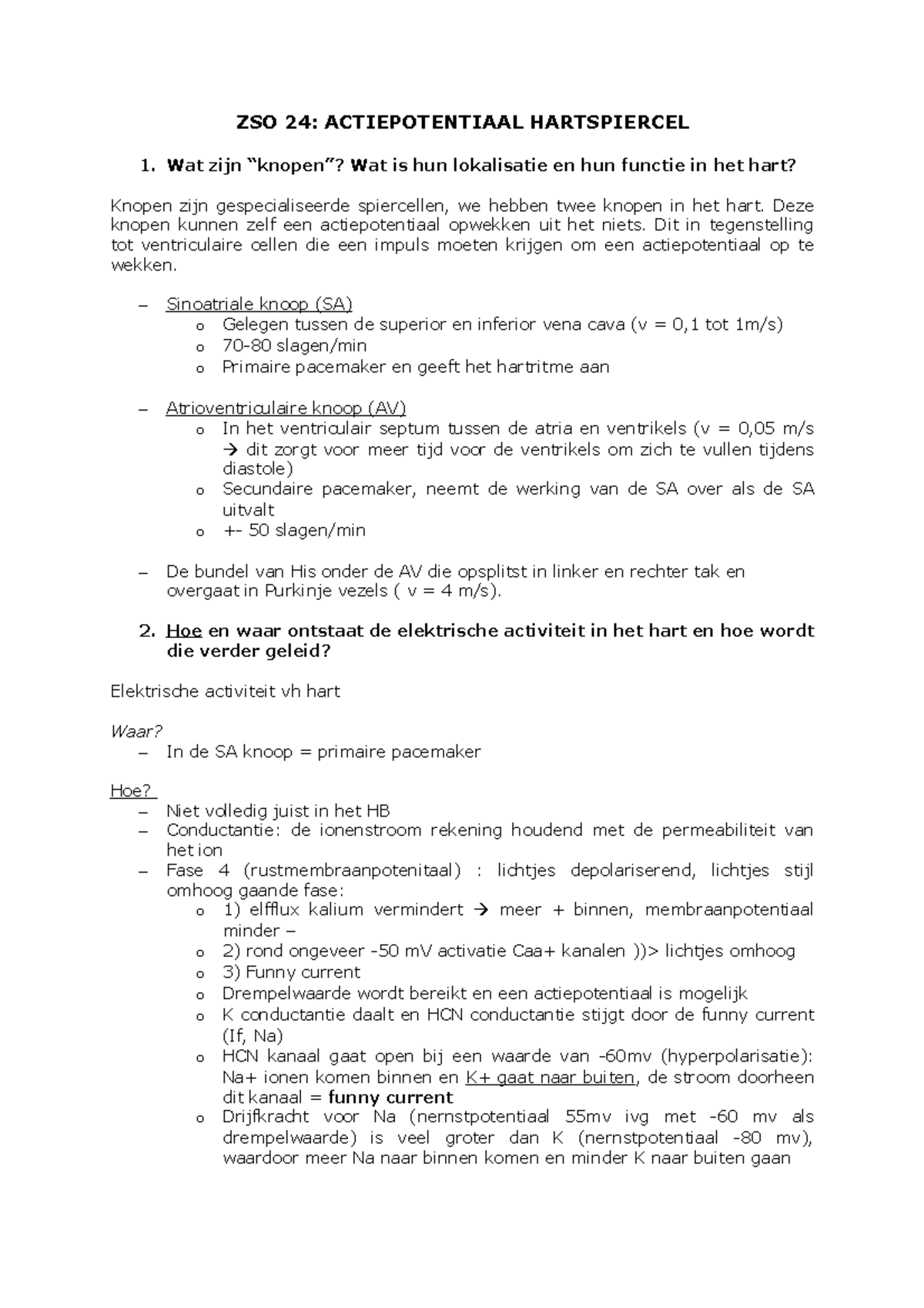 ZSO 24 Actiepotentiaal hartspiercel - ZSO 24: ACTIEPOTENTIAAL ...