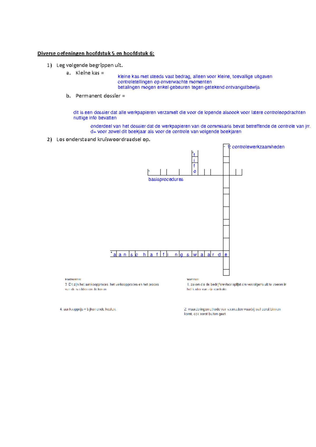 Oplossingen Oefeningen Hoofdstuk 5 En Hoofdstuk 6 - Btw En Andere ...