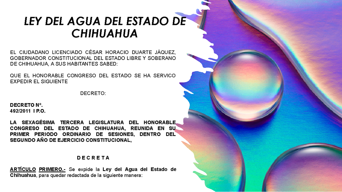Ley De Agua Del Estado De Chihuahua