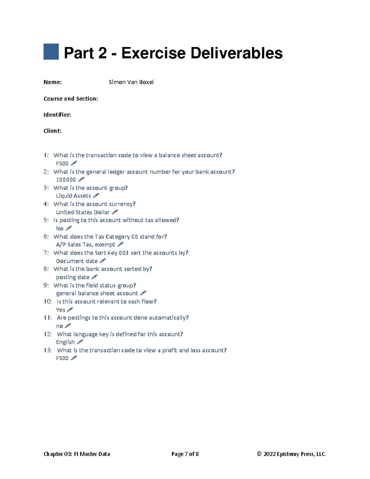 Assignment 3 - 03-01 - Accounting Master Data - Chapter 03: FI Master ...