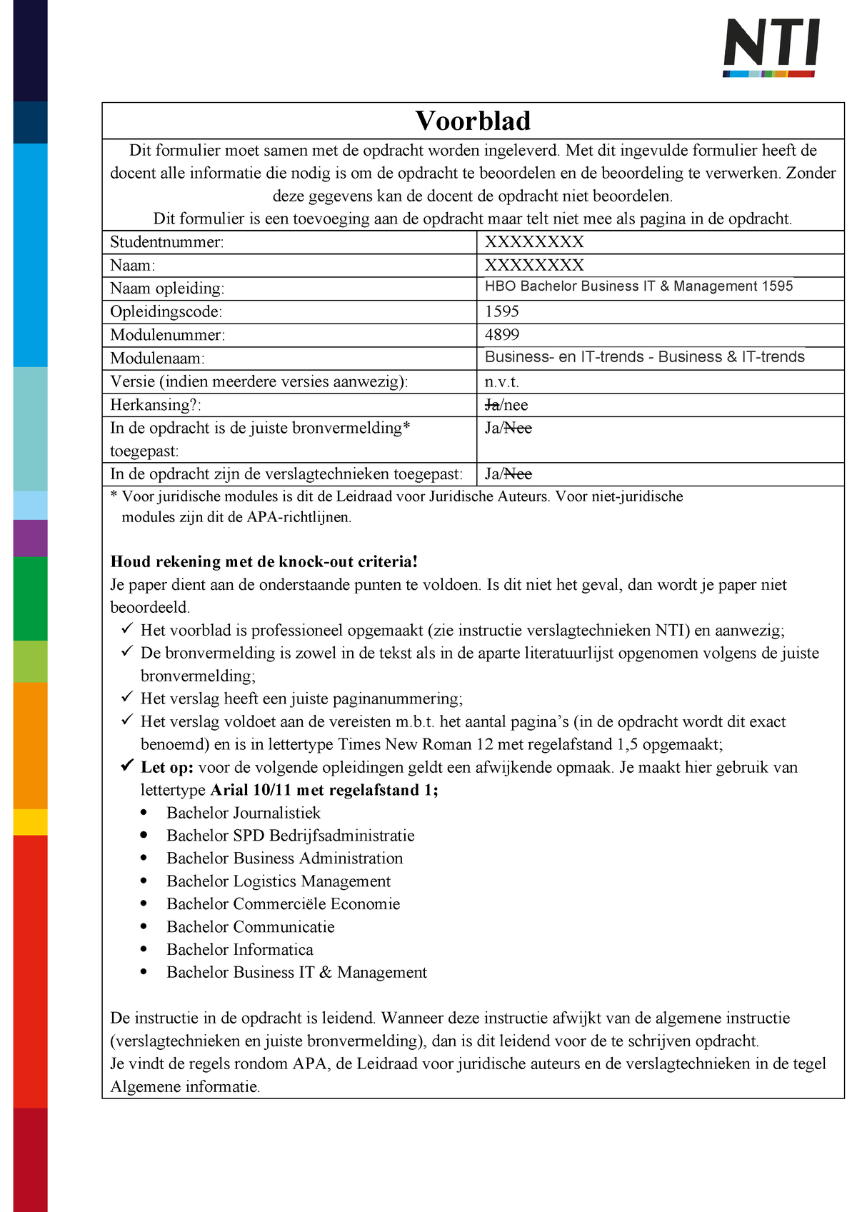 Business Ittrends 4899 Paper - Voorblad Dit Formulier Moet Samen Met De ...