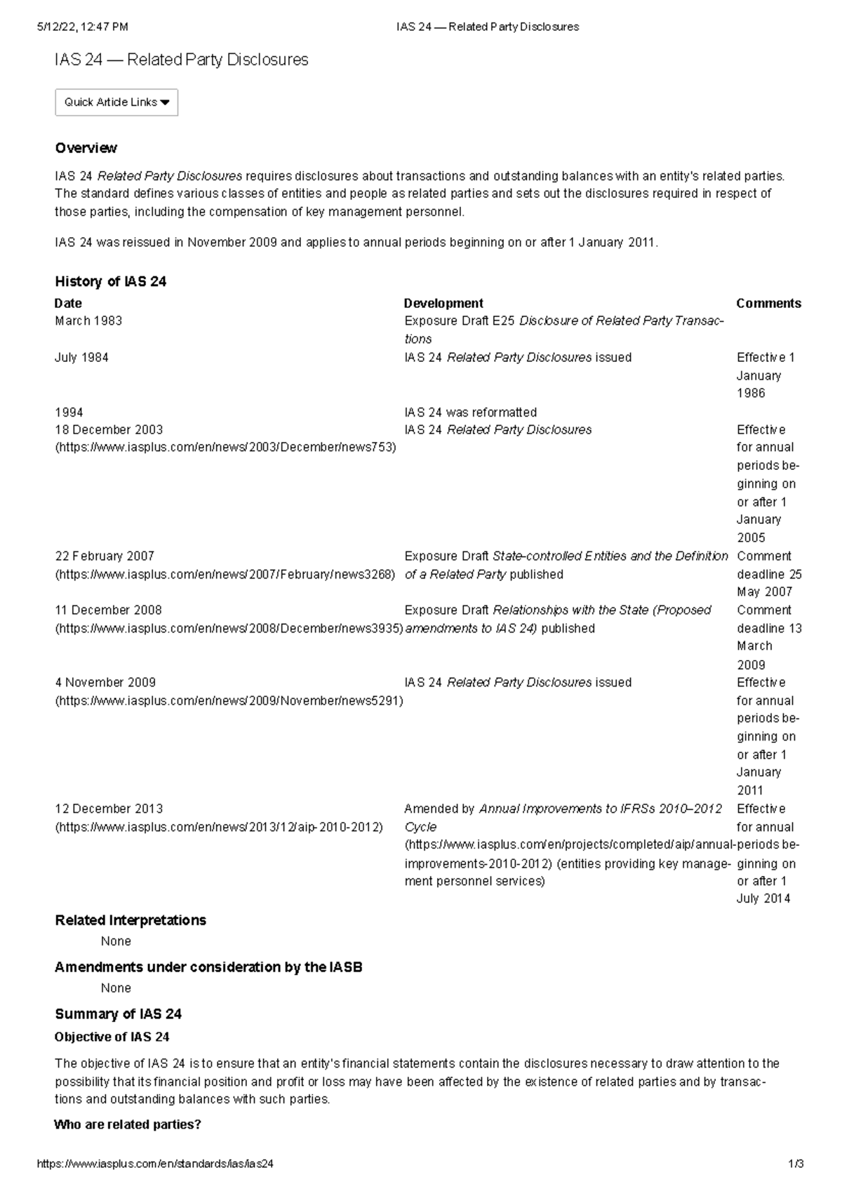 IAS 24 — Related Party Disclosures - 5/12/22, 12:47 PM IAS 24 — Related ...