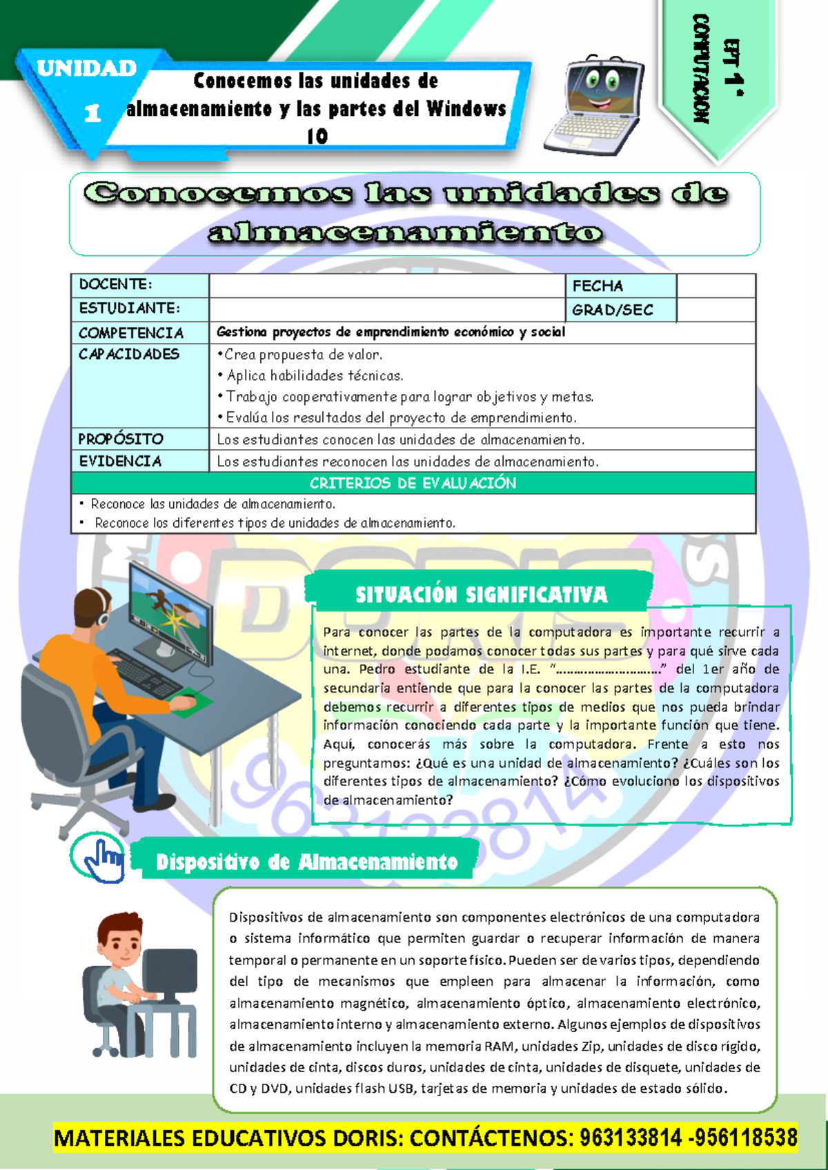 Resuelto Ficha DE Actividad EPT 1°- Semana 1 - MATERIALES EDUCATIVOS ...