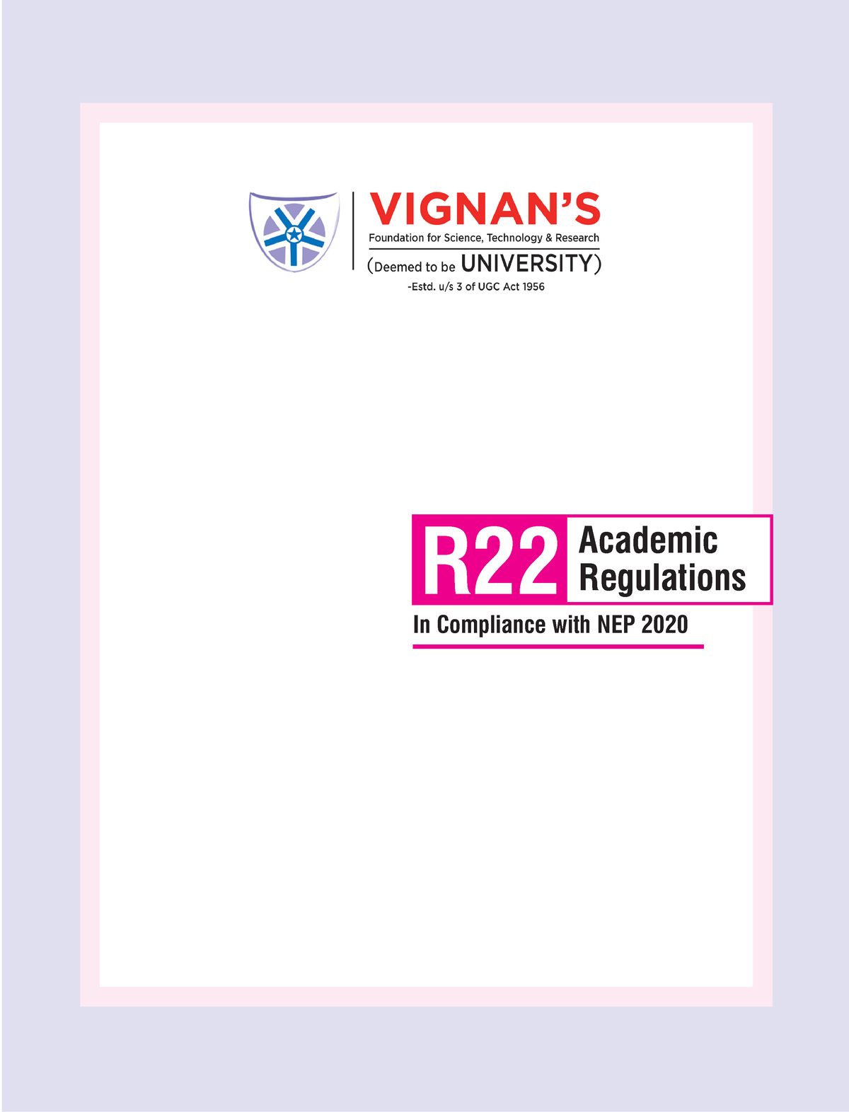 R22 B.Tech Regulations - Academic R22 Regulations In Compliance With ...