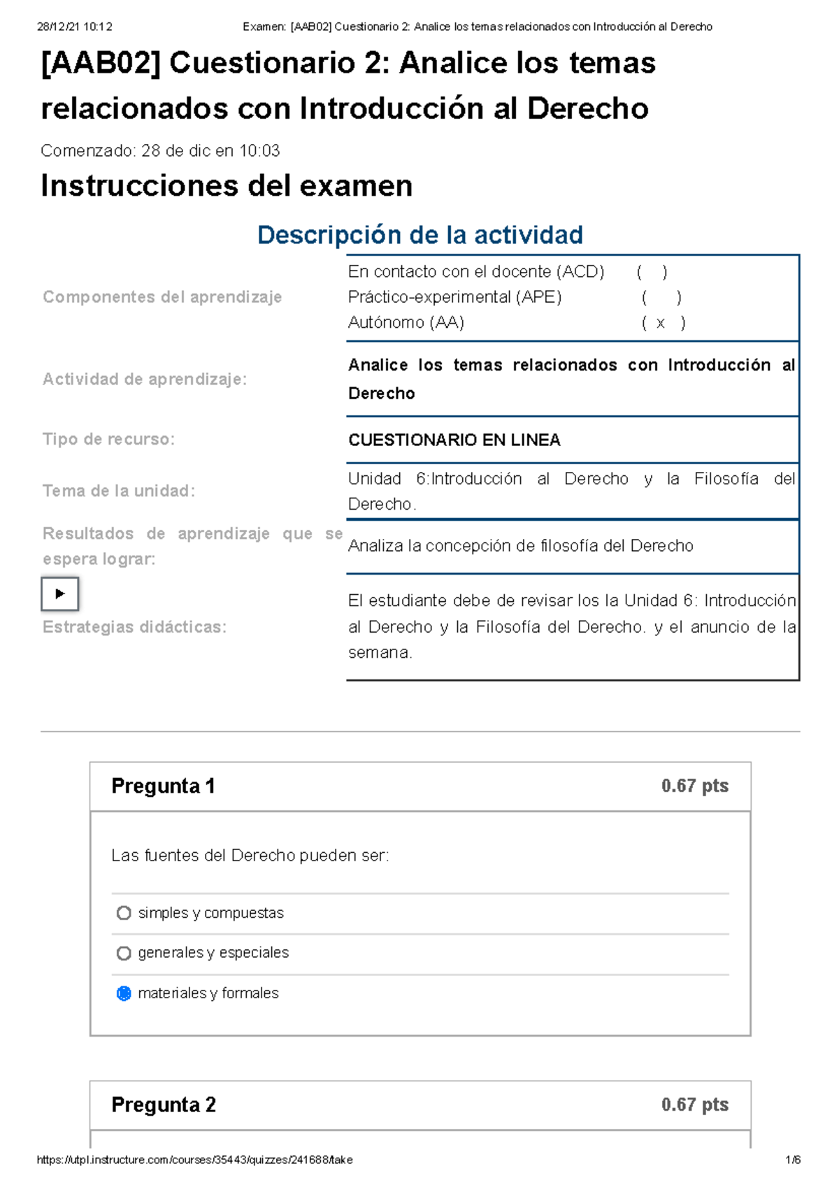 Examen [AAB02] Cuestionario 2 Analice Los Temas Relacionados Con ...