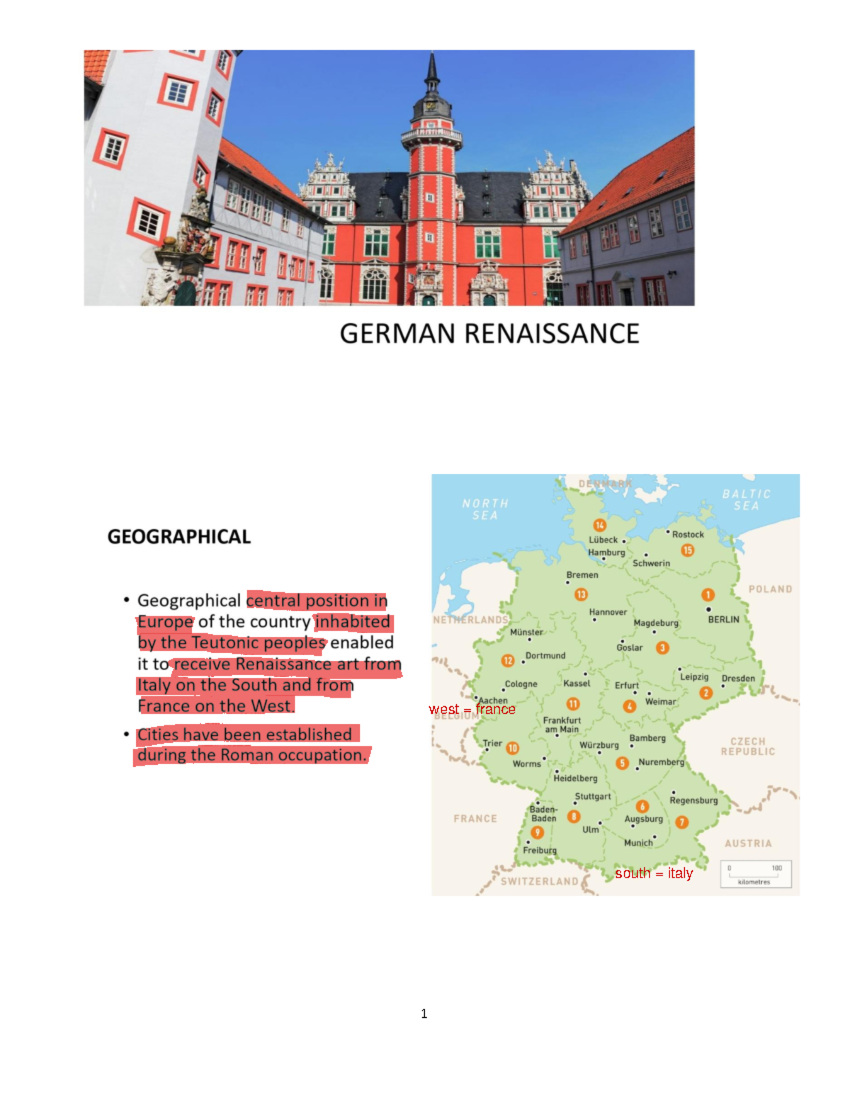 Lec renaissance in germany - Theory of Architecture 2 - Studocu