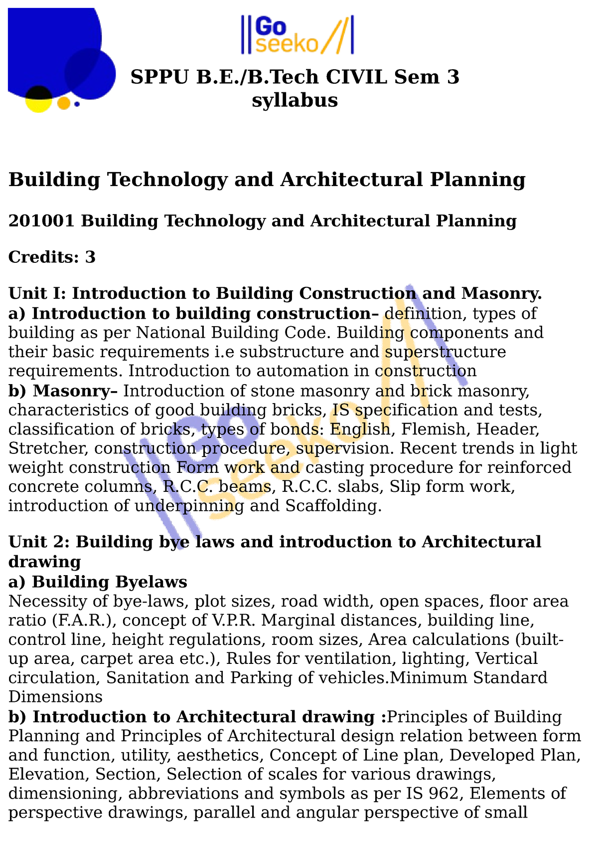 Civil Sem 3 Syllabus - Nothing About More - SPPU B.E./B CIVIL Sem 3 ...