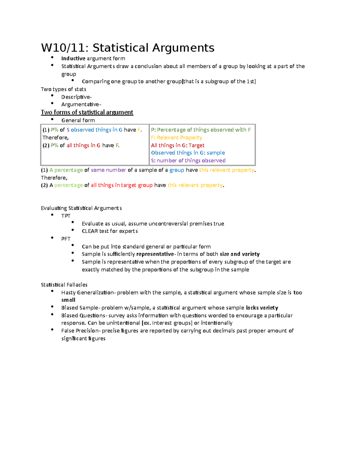 statistical argument critical thinking