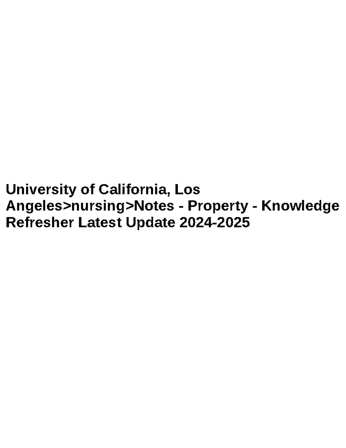 nursing review notes - Nursing - University of California, Los Angeles ...
