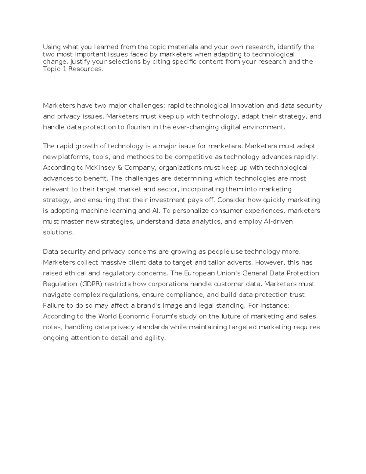 Topic 1 Dq3 Using What You Learned From The Topic Materials And Your