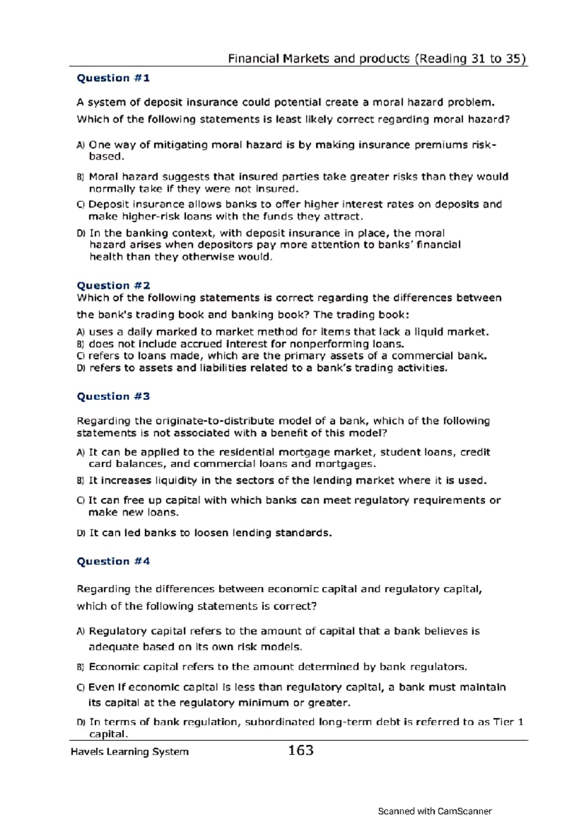 Havels Part 3 - Questions And Solutions-1 - Bank Management - Studocu