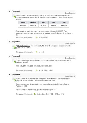 ESTATÍSTICA Questionário Unidade III – - ESTATÍSTICA 6238-60_58702_D ...