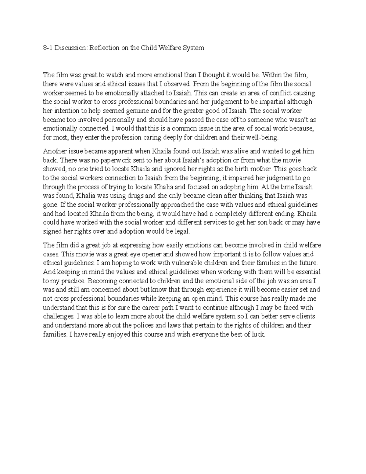 8-1-discussion-reflection-on-the-child-welfare-system-hse325-snhu